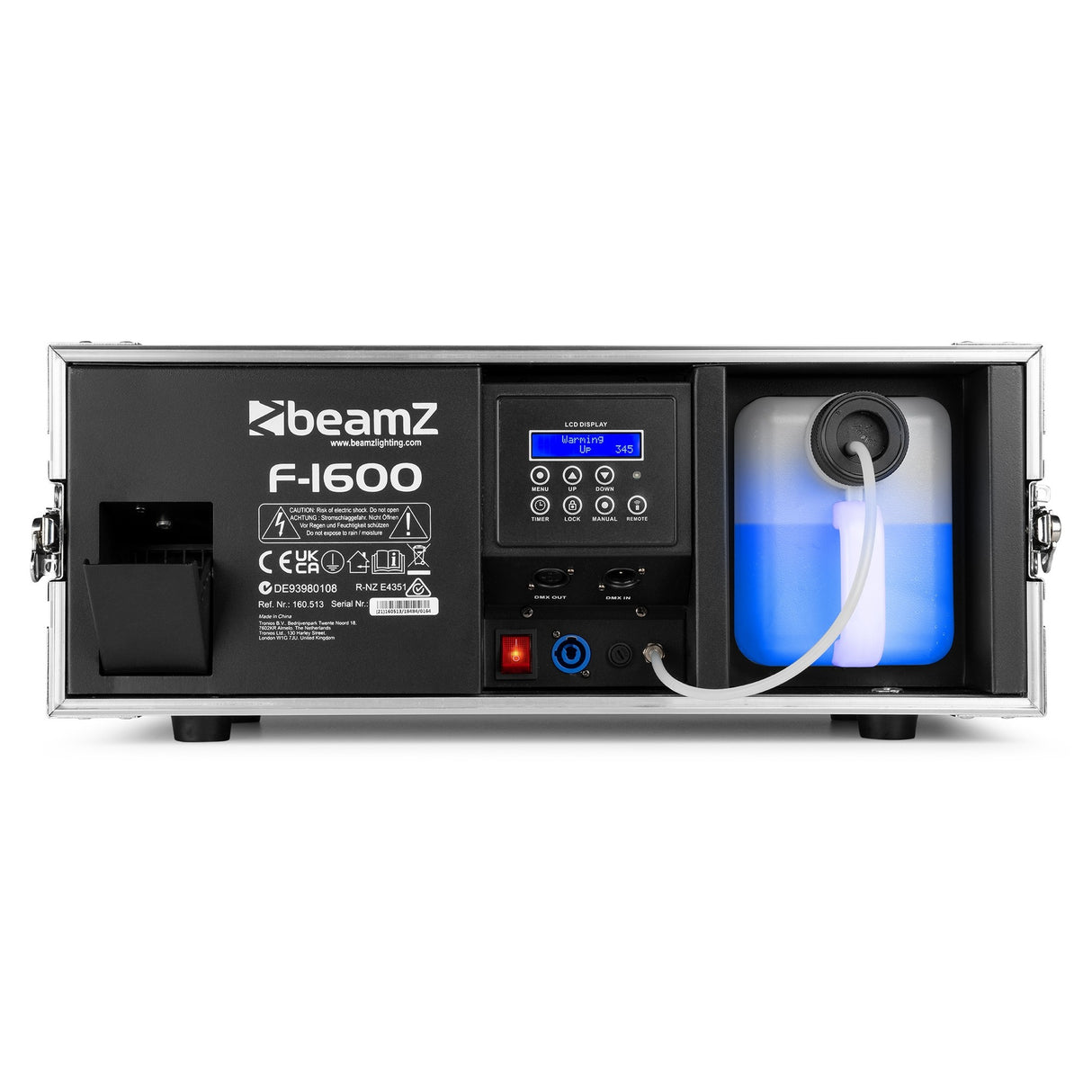 beamZ F1600 Fazer 1600W in Flightcase met DMX en Instelbare Ventilator