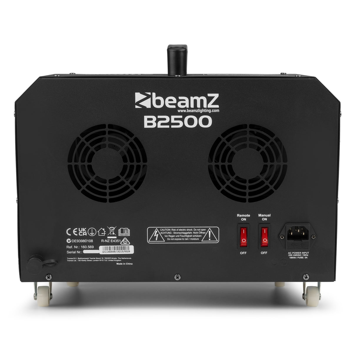 beamZ B2500 Dubbele Bubbelmachine met Draadloze Afstandsbediening – Groot Bereik