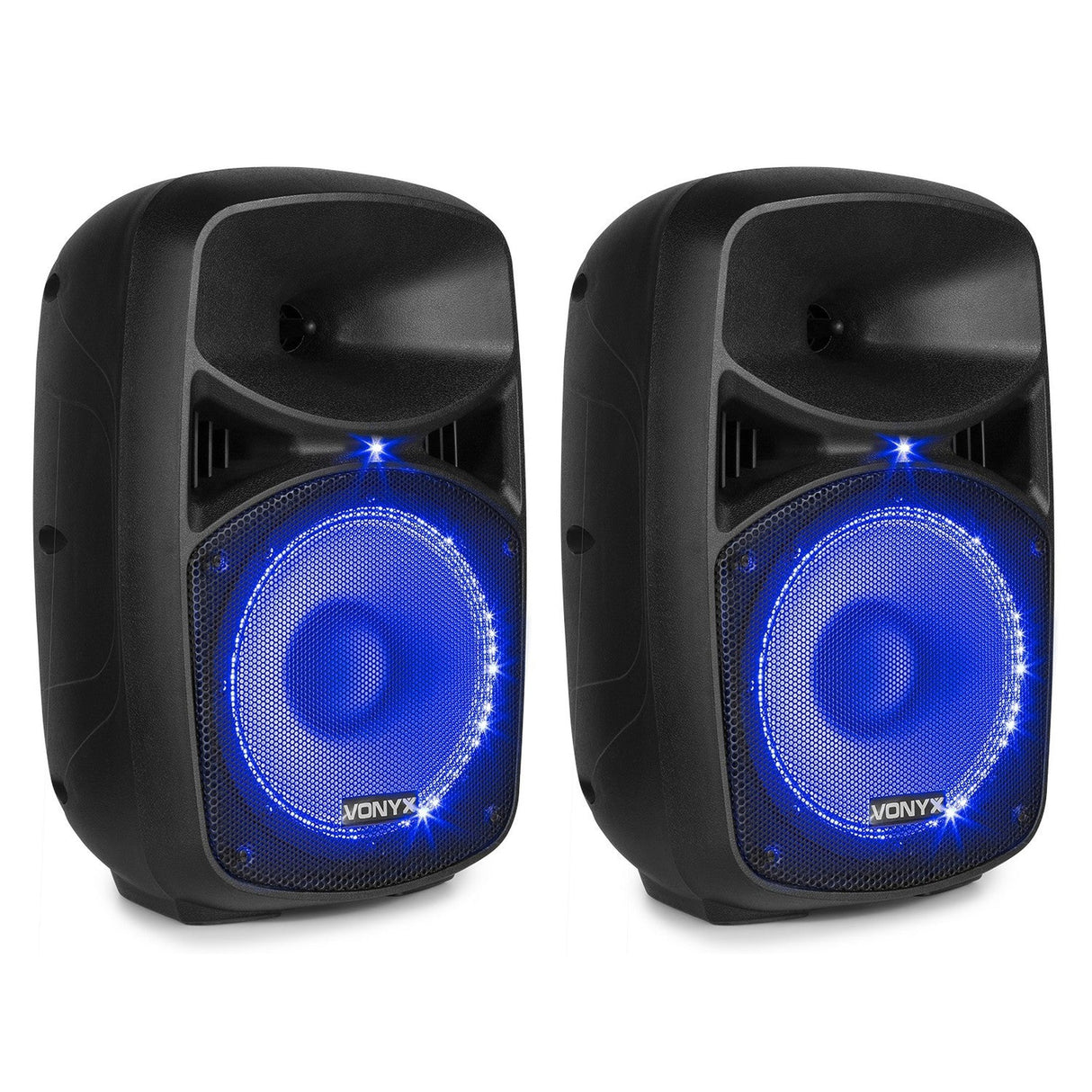 VONYX VPS082A 400W Actieve Speakerset met Bluetooth, USB/SD en 8 inch Woofers