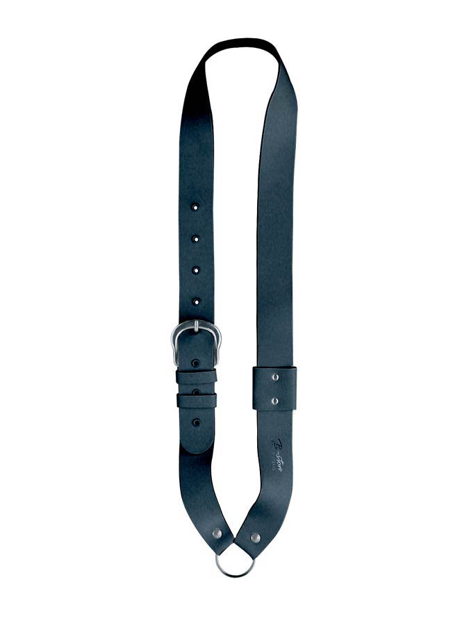 Boston JB-10-B Bandelier voor kleine trom (kindermodel), leder, zwart 140 cm x 4 cm