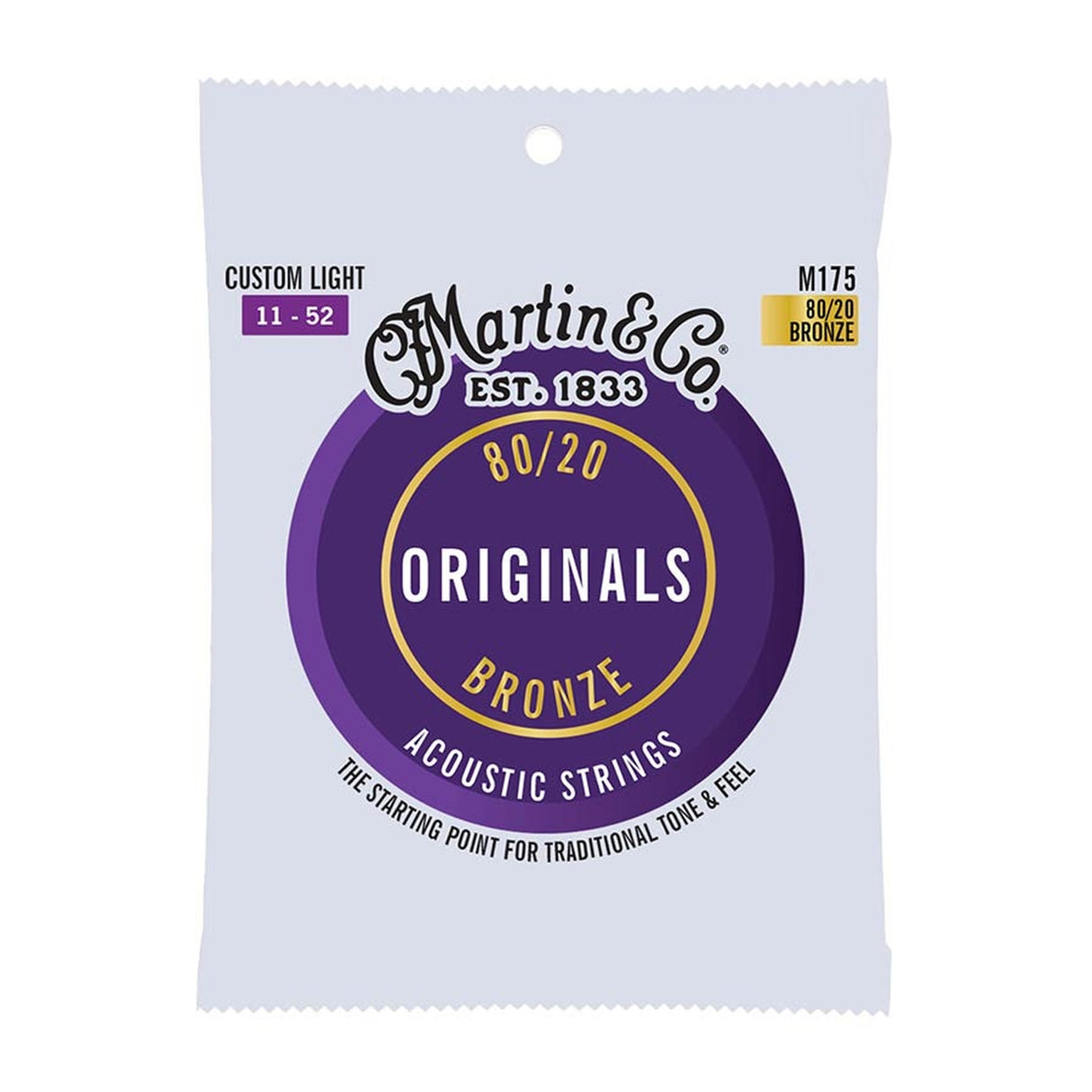Martin & Co M175 snaren set 80/20 bronze, custom light, 011-015-023-032-042-052