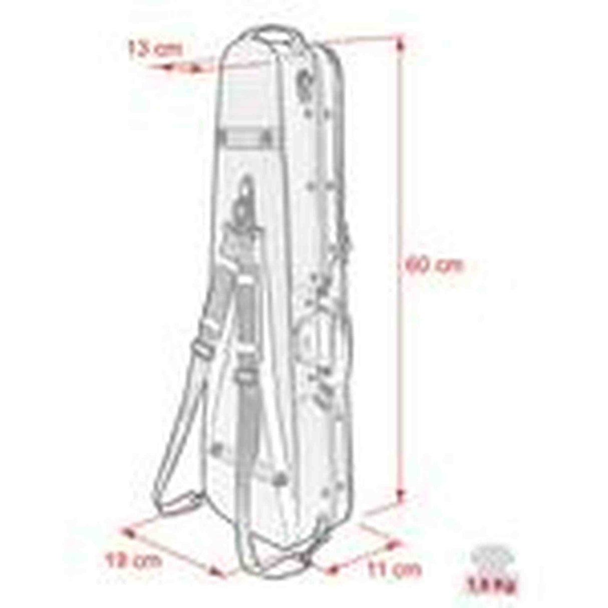 Leonardo VC-1418-BU Student Series vioolkoffer gevormd 1/8 hout zwart