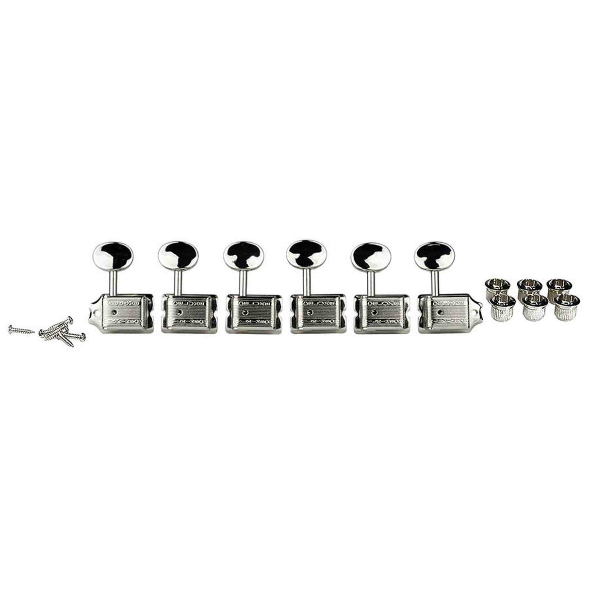 Wilkinson 162-NL Stemmechanieken voor gitaar, vintage F-style, 6x links, nikkel, split as