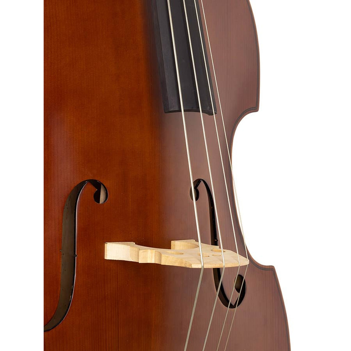 Schneider MB-12-PYcontrabas, 1/2, triplex, nitro lak, esdoorn toets, inclusief tas en strijkstok