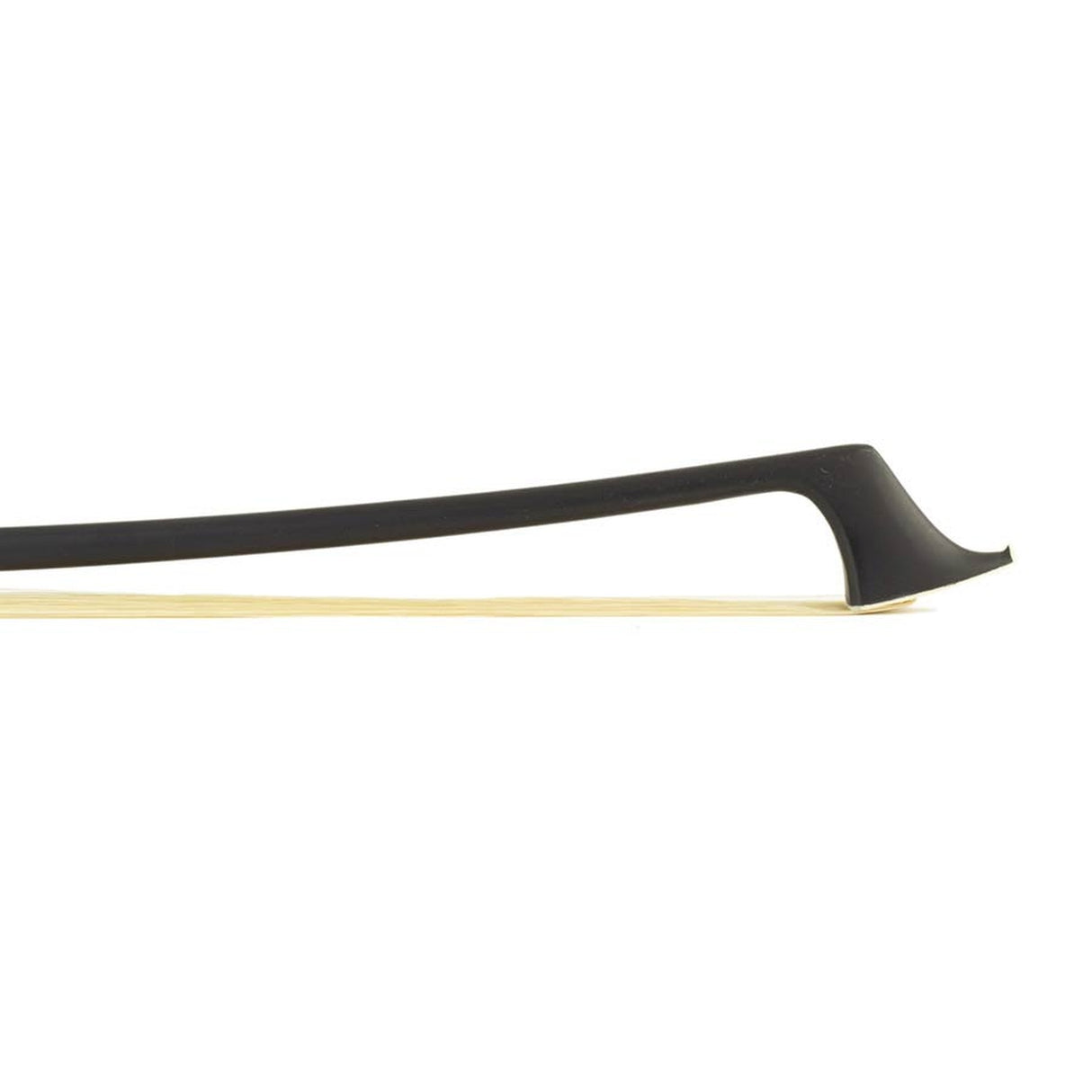 ELS FBC-10/44 cellostrijkstok, 4/4, glasvezel, zwart, rond, ebben slof, enkel oog, balein imitatie