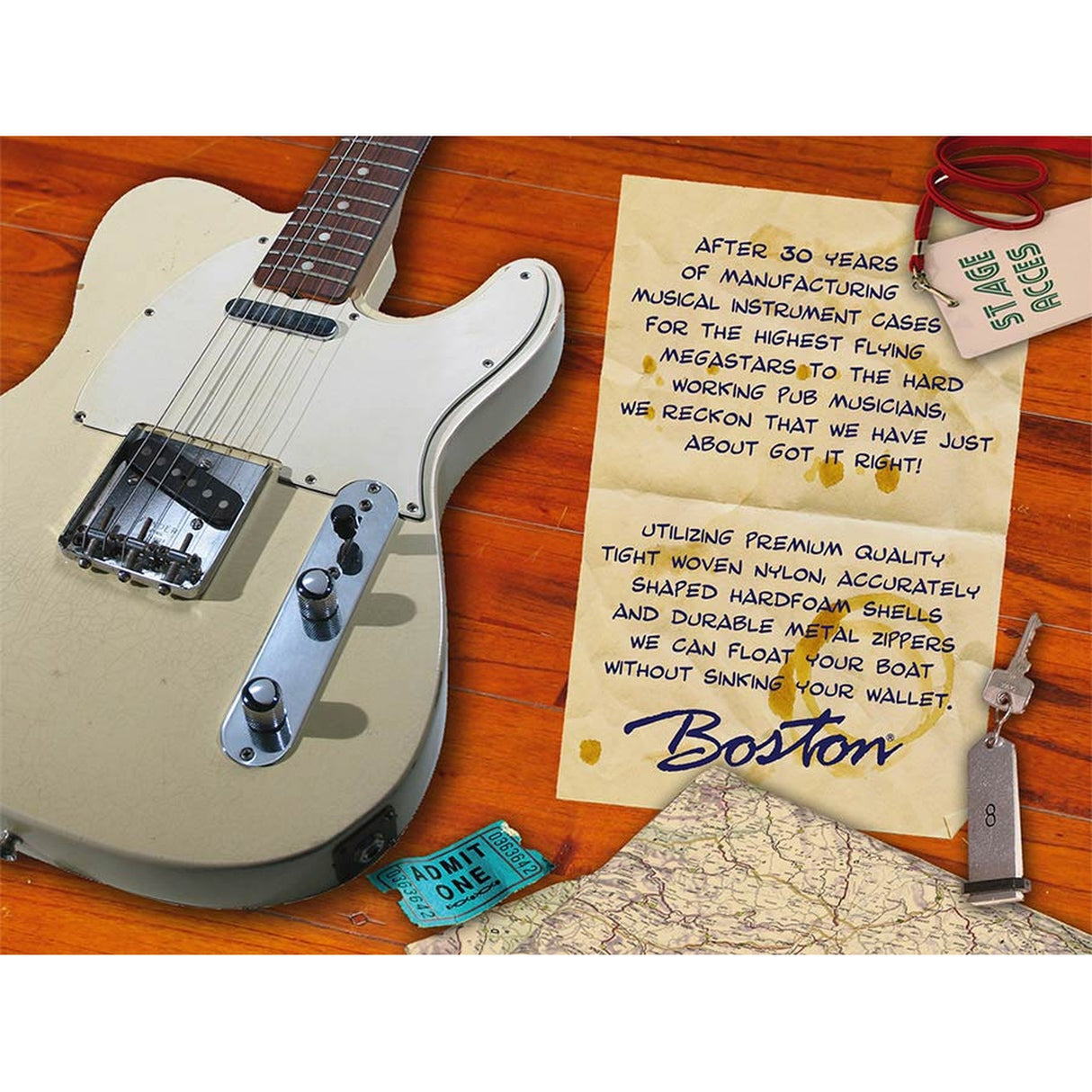 Boston CEG-250 Softcase nylon softcase met polystryreen vulling voor electrische gitaar