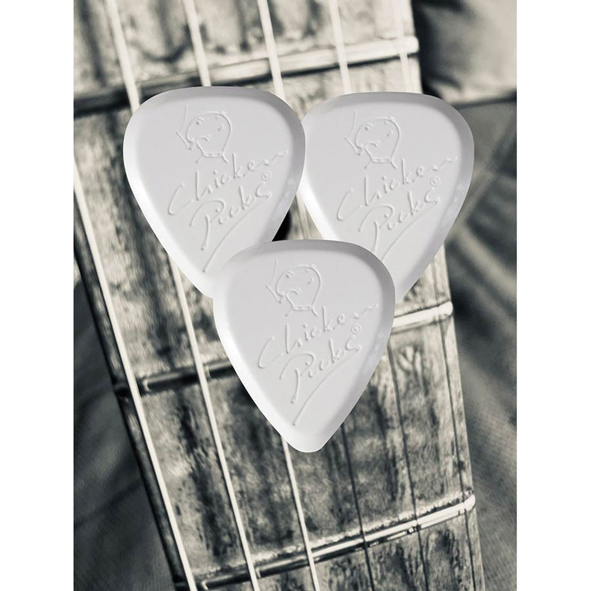 ChickenPicks 3-RE-26 thermosetting polymer picks, 3-pack, wit, 2.6mm Regular