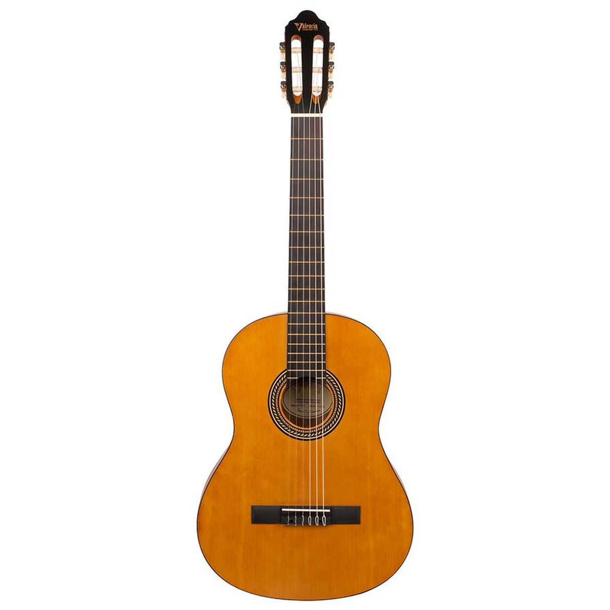Valencia VC204L klassieke gitaar 4/4 linkshandig, sitka sparren top, nato zij- & achterblad, satin finish antiek