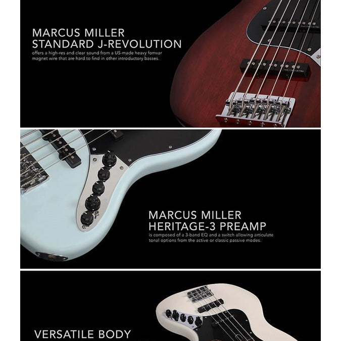 Sire V3+ 4/MA Marcus Miller 2nd Gen Basgitaar Natural Mahogany