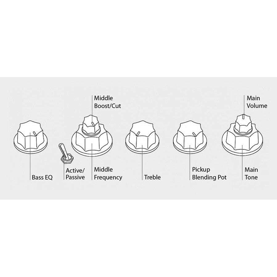 Sire V7+ A5/BK Marcus Miller 5-snarige actieve basgitaar zwart