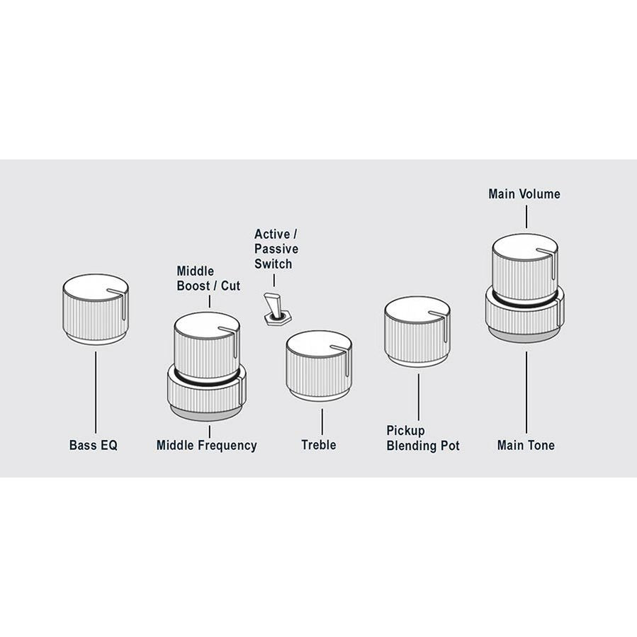 Sire P7+ A5/AWH Marcus Miller 5-snarige basgitaar Antique White