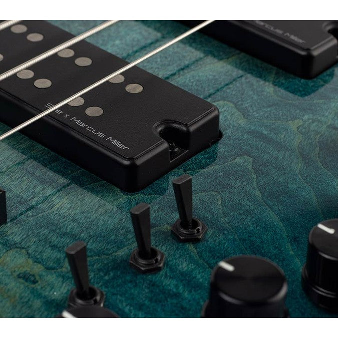 Sire M7+ A4F/TBL Marcus Miller Fretless Basgitaar Transparent Blue