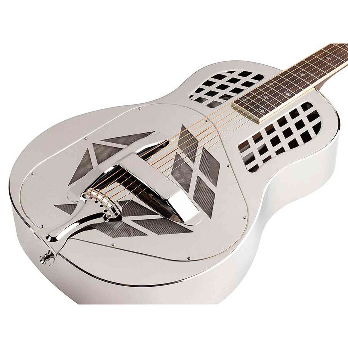 Royall TMP12/NI Tampa Tricone Resonator 12-Fret – Bell Brass, Nickel Finish, Tricone, Softcase
