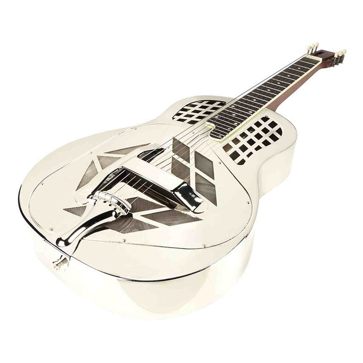 Royall TMP12SQ/NI Tampa Square Tricone Resonator 12-Fret – Bell Brass, Squareneck, Nickel Finish, Softcase