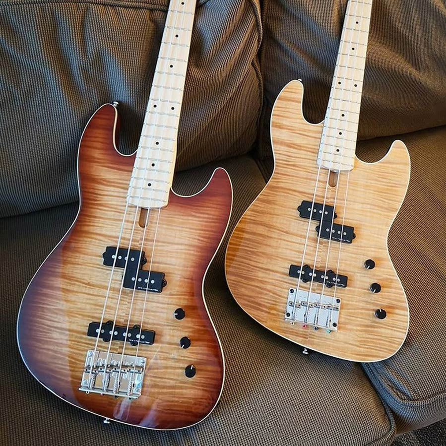 Sire U5 A4/NT Marcus Miller short scale basgitaar 4 snarig passief elzen gevlamd esdoorn natural