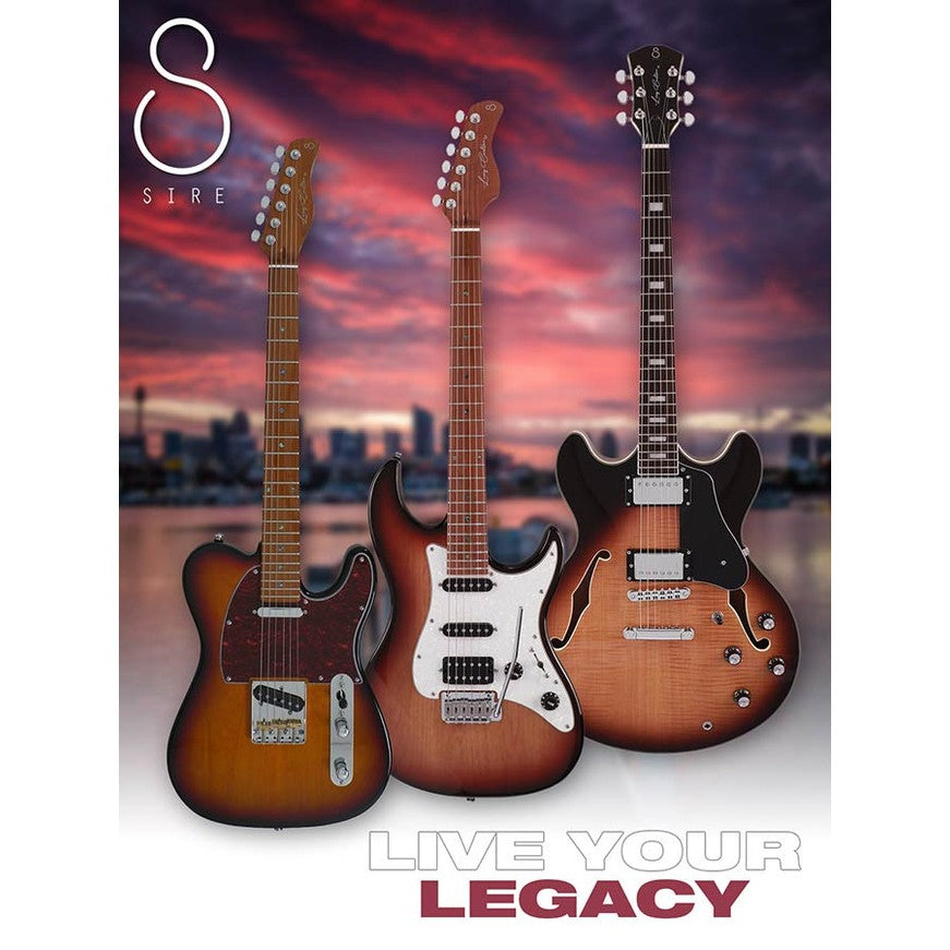 Sire Guitars H7/VS electrische archtop gitaar, esdoorn, vintage sunburst