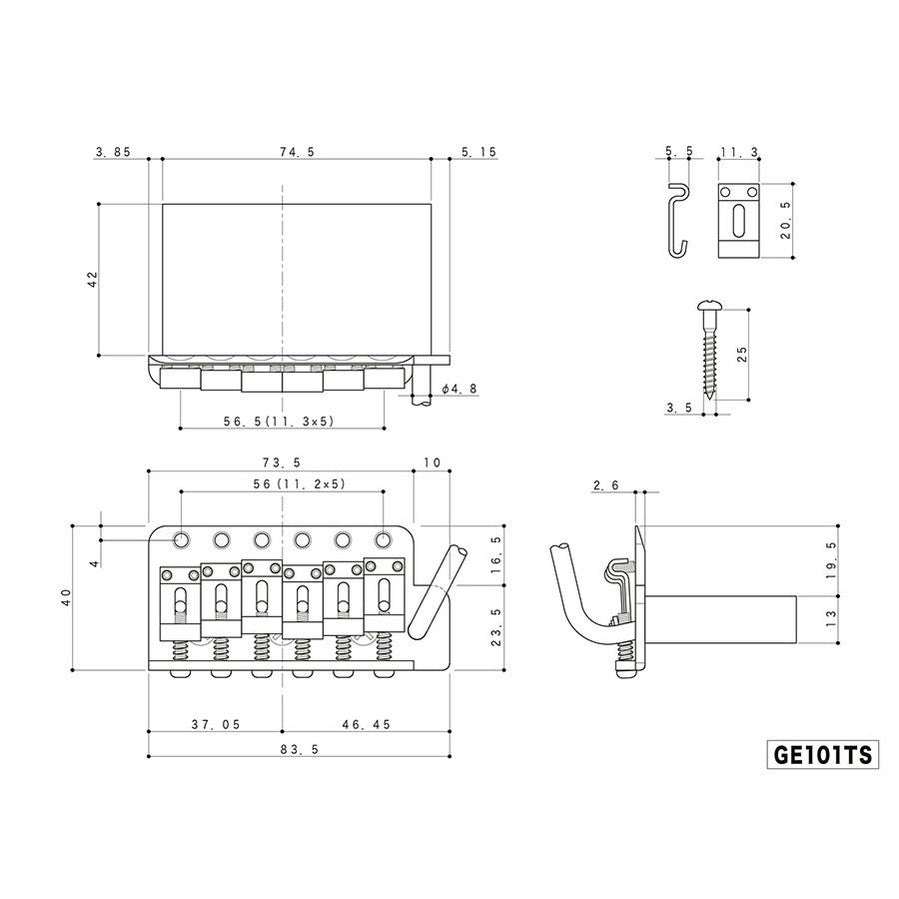 Gotoh VT100 Vintage Tremolo - Zwart