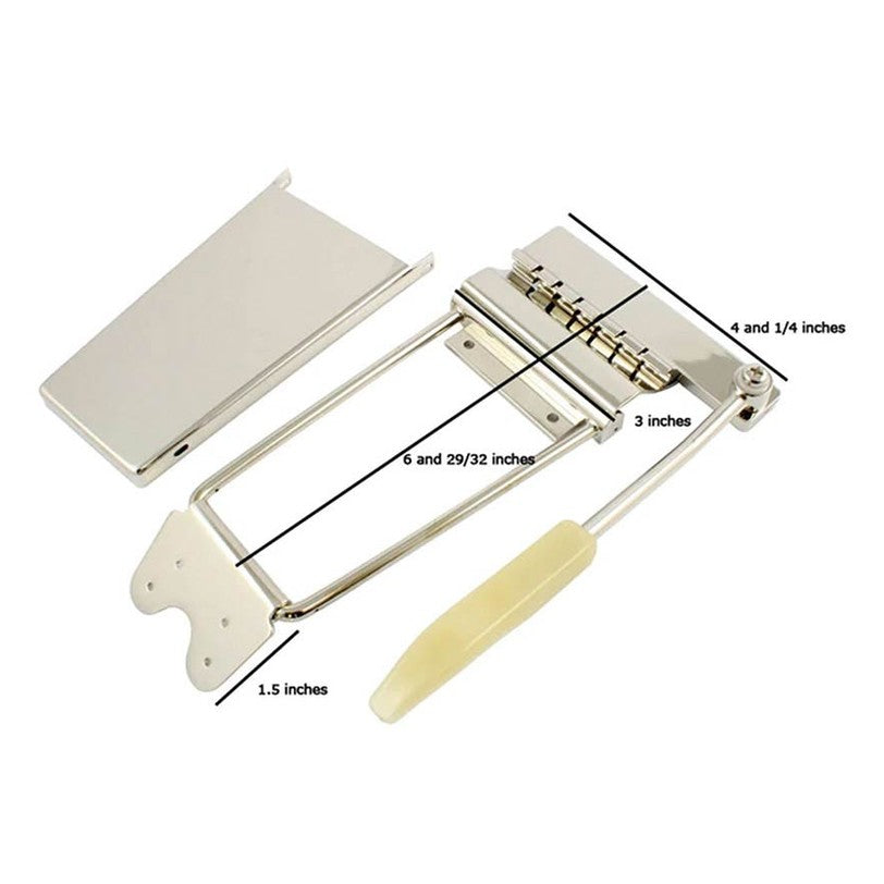 Allparts TP3680001 Vibrato Tailpiece - Lange Gibson® Stijl in Nikkel