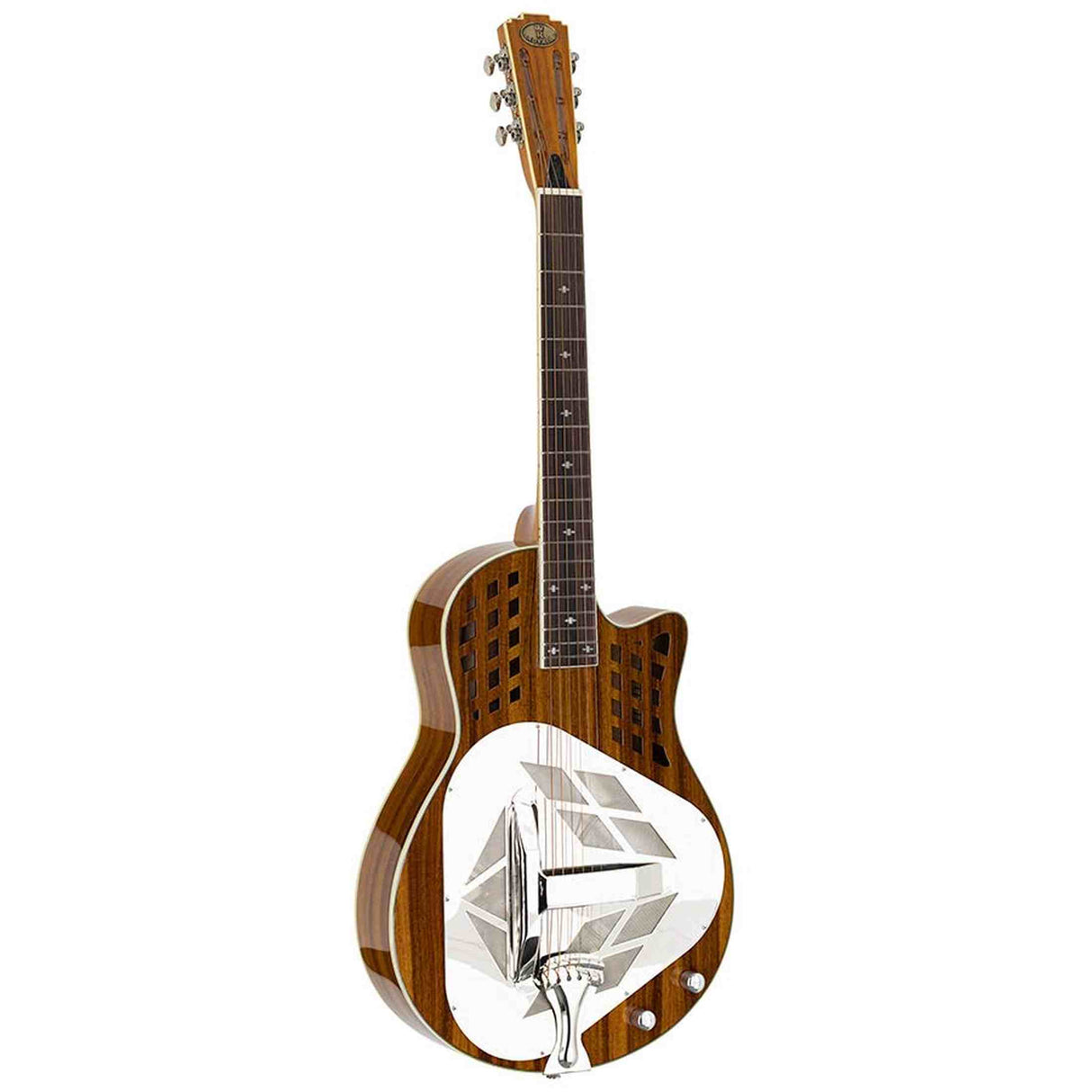 Royall KOA12US Tricone Resonator 12-Fret – Hawaïaans Koa, Cutaway, Undersaddle Pickup, Hardcase