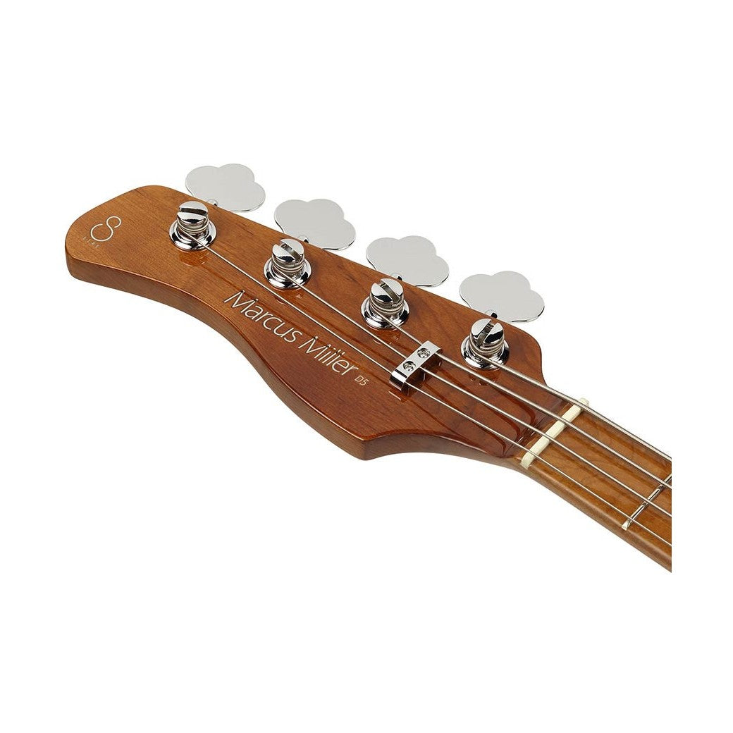 Sire D5 A4L/TS Marcus Miller linkshandige basgitaar 4 snarig passief elzen tobacco sunburst