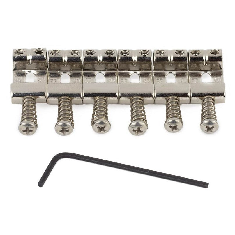 Highwood HG112-NI Contoured Vintage S-Style Brugzadels 11,2 mm – Nickel Set van 6