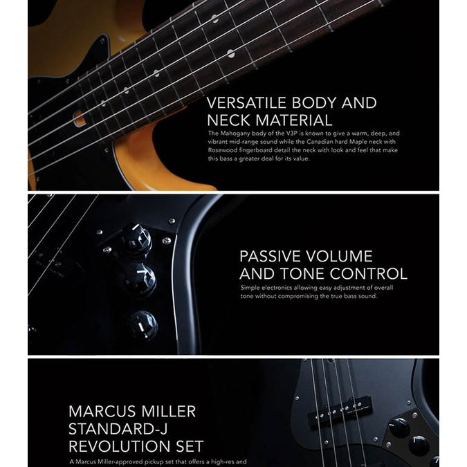 Sire V3P 5/ORG Marcus Miller 5-Snarige Basgitaar Orange