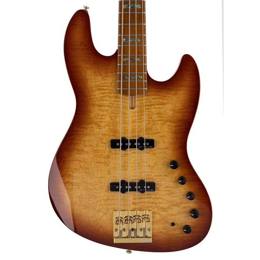 Sire V10 DX4/TS Marcus Miller 4-snarige actieve basgitaar Tobacco Sunburst