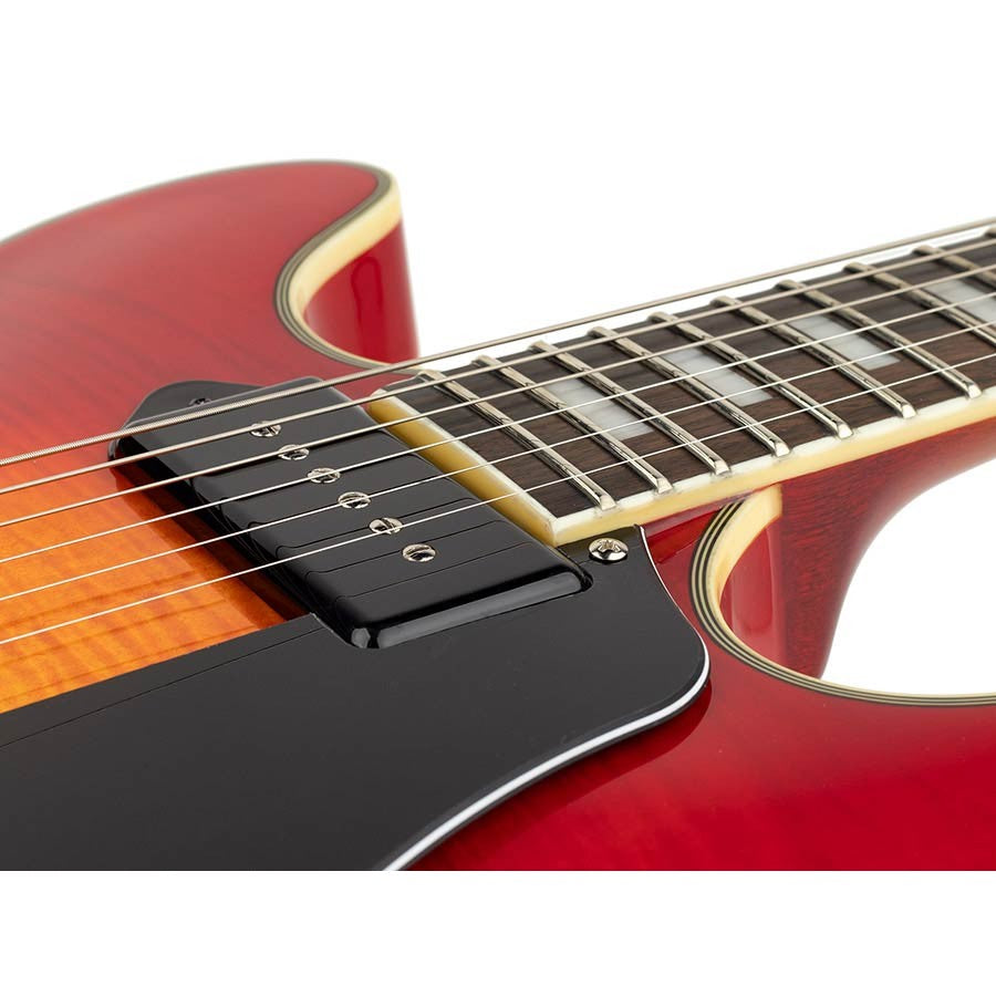 Sire Guitars H7V/CS Elektrische archtop gitaar met P90s cherry sunburst