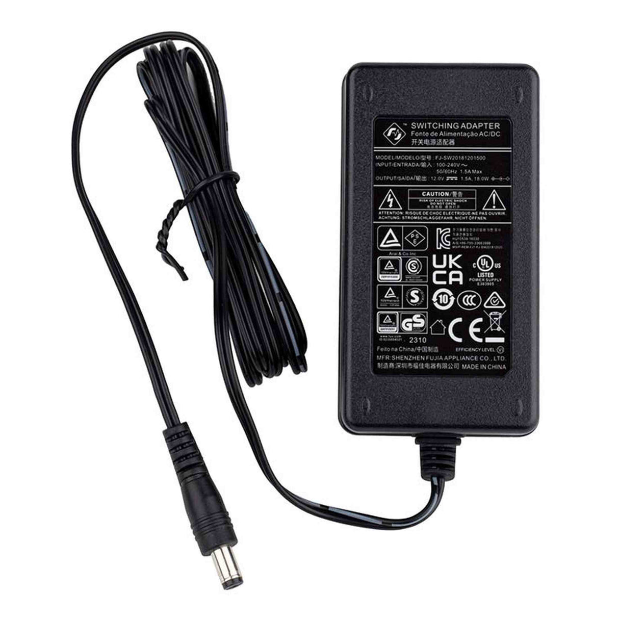 NUX NAD12/1500 voeding – 12V 1500mA, tip negatief