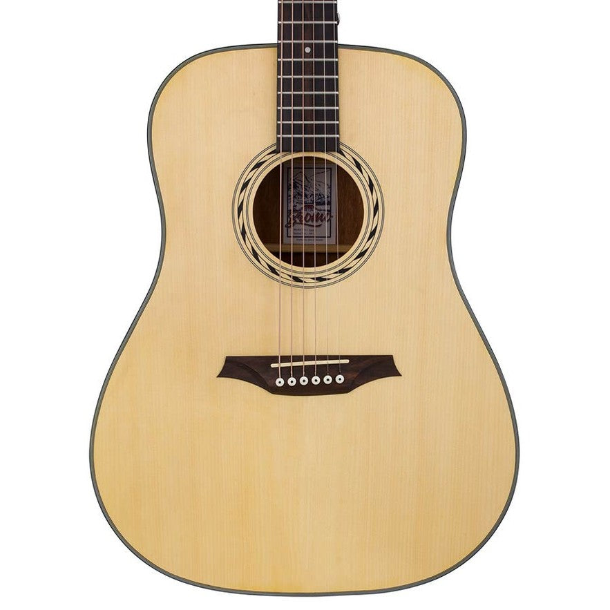 Bromo BAB1 Blanc Series naturel akoestische western gitaar