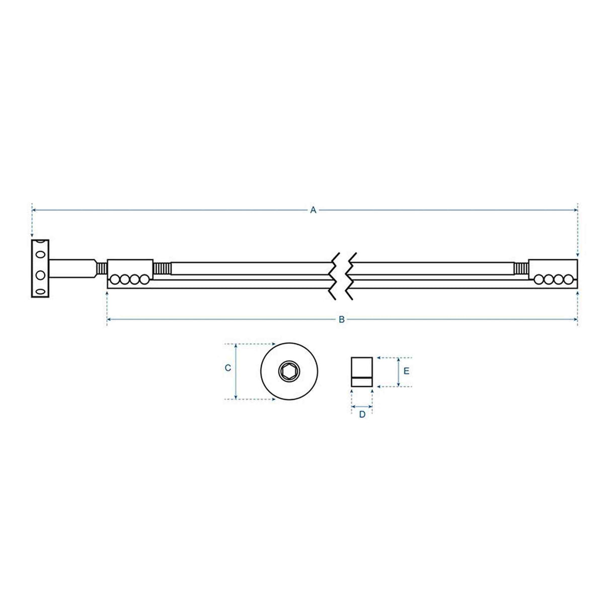 Boston TRD-440-W Double Action Truss Rod 440 mm Spoke Wheel voor Elektrische Gitaar