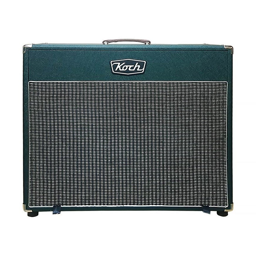 Koch KSC212OB/GS120 Speaker Cabinet – 2x12" 120W Open Back Gitaarcabinet in Groen met Zilveren Speakerdoek