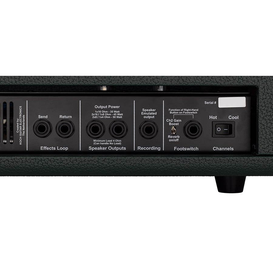Koch J45/HG Jupiter Versterkertop – 45W, ATR Technologie, 3 Kanalen & Reverb, Groen