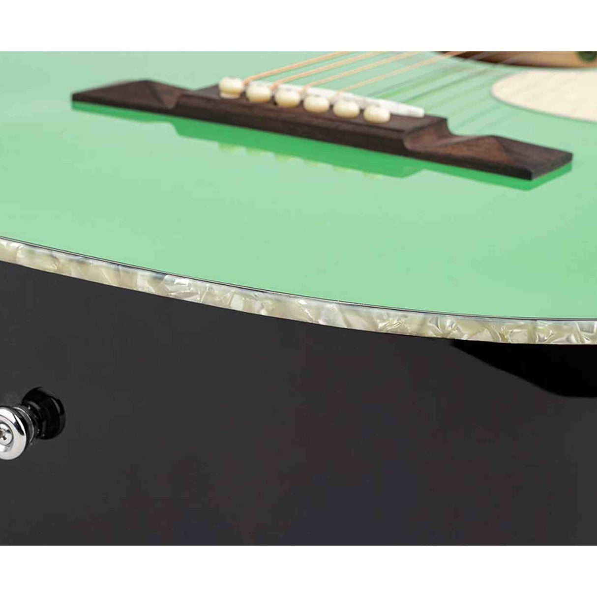 Richwood HSP-55-GN Heritage Series Parlor massief sparren bovenblad mintgroen hoogglans