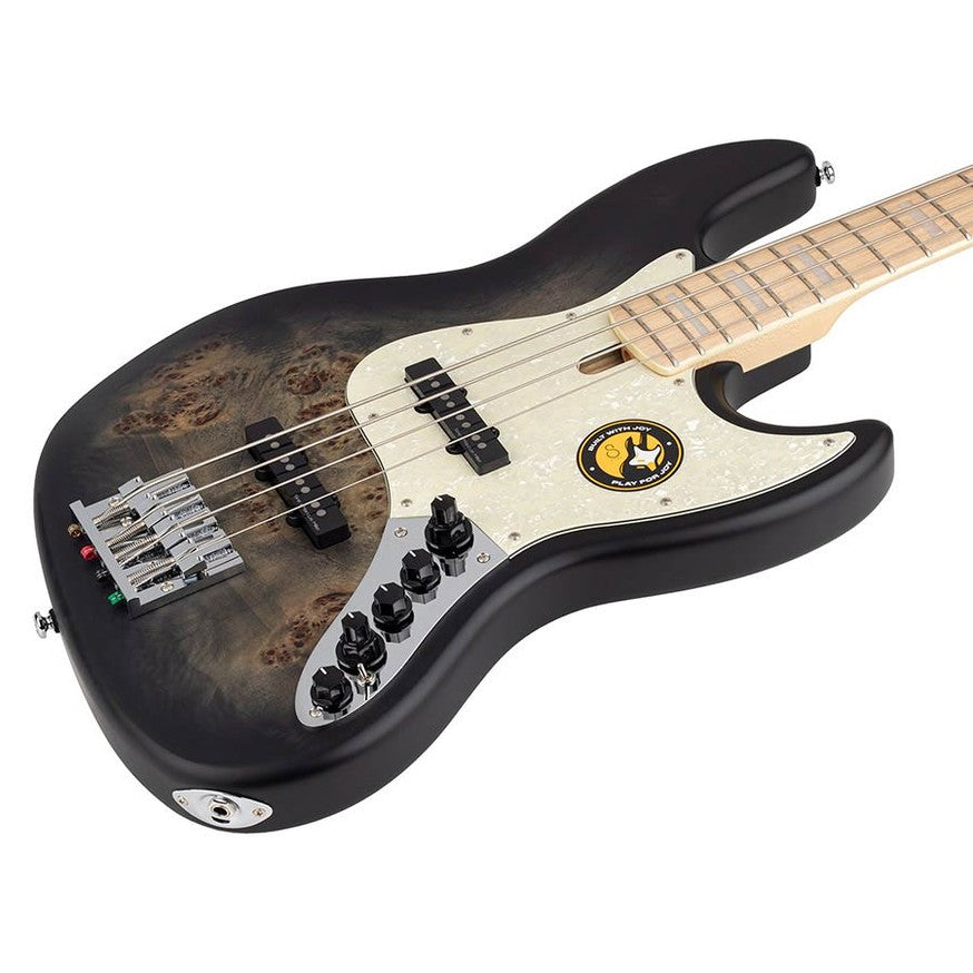 Sire V7 SR4/TBKS Marcus Miller Reissue swamp ash 4-snarige actieve basgitaar Transparent Black Satin