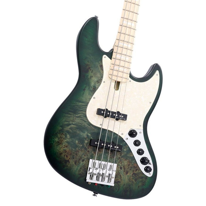 Sire V7 SR4/TGRS Marcus Miller Reissue swamp ash 4-snarige actieve basgitaar Transparent Green Satin