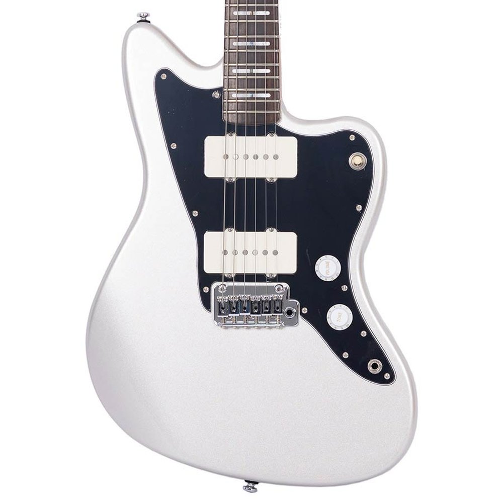Sire Guitars J3/SV Mahonie elektrische gitaar J-stijl, zilver