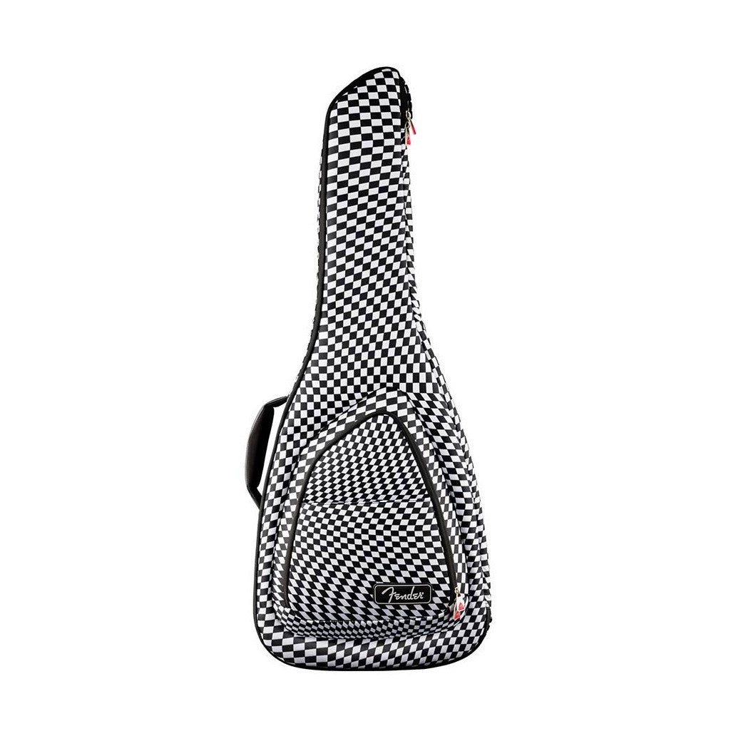 Fender 0991512488 FE620 gigbag voor elektrische gitaar – checkerboard design, 20 mm voering
