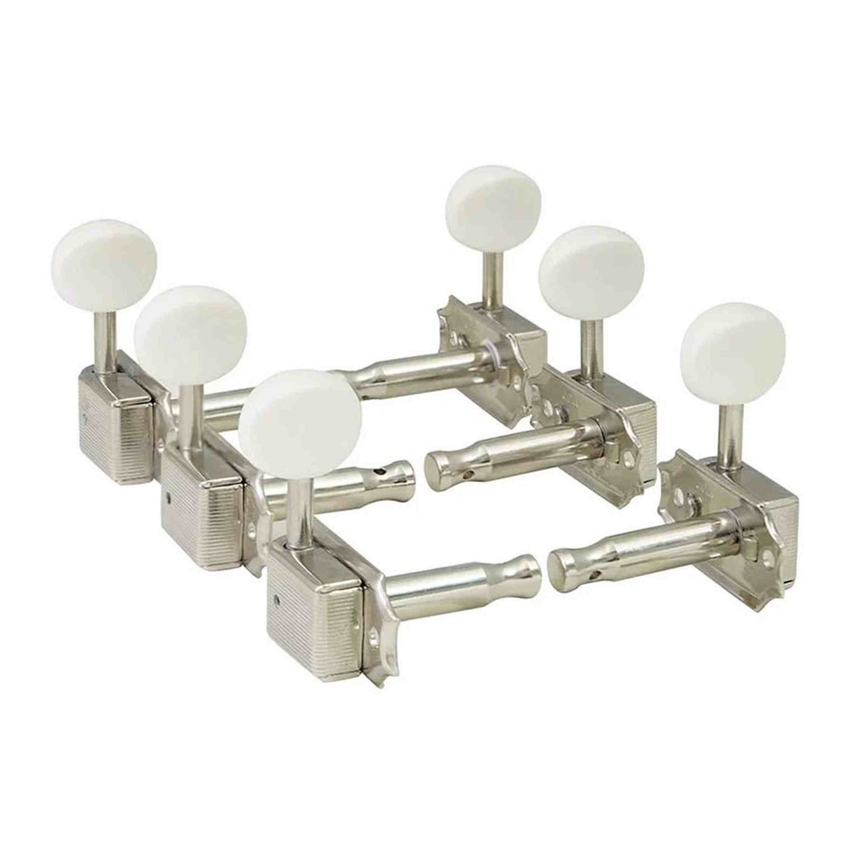Hosco Japan H-20342NSVTR Stemmechanieken voor gitaar, 3xL + 3xR, Vintage Tone Revival Series, cream oval knop, nikkel