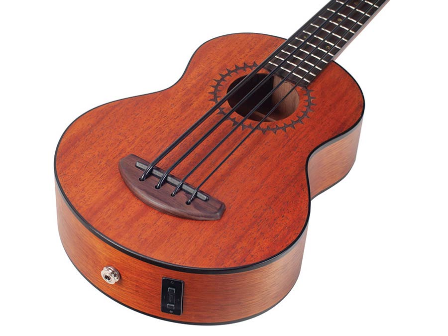 Mahalo MB1TBR Semi Akoestische Ukulele Bass Transparant Bruin