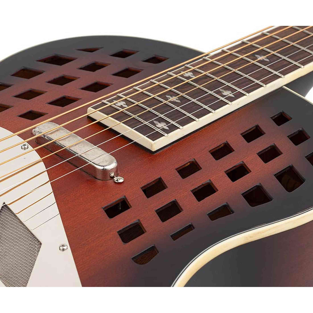 Royall DLT12SC/DSB Delta SC Tricone Resonator 12-Fret – Mahonie, Sunburst, Lipstick PU, Softcase