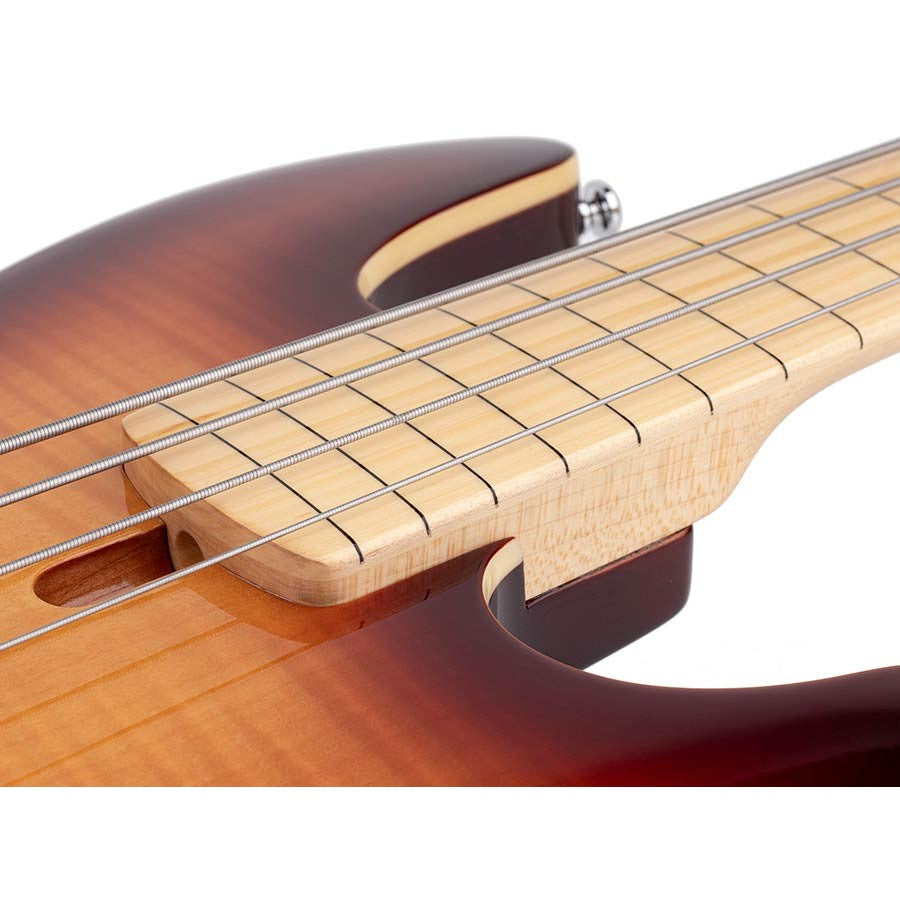 Sire U5 A4F/TS Marcus Miller fretless short scale basgitaar Tobacco Sunburst