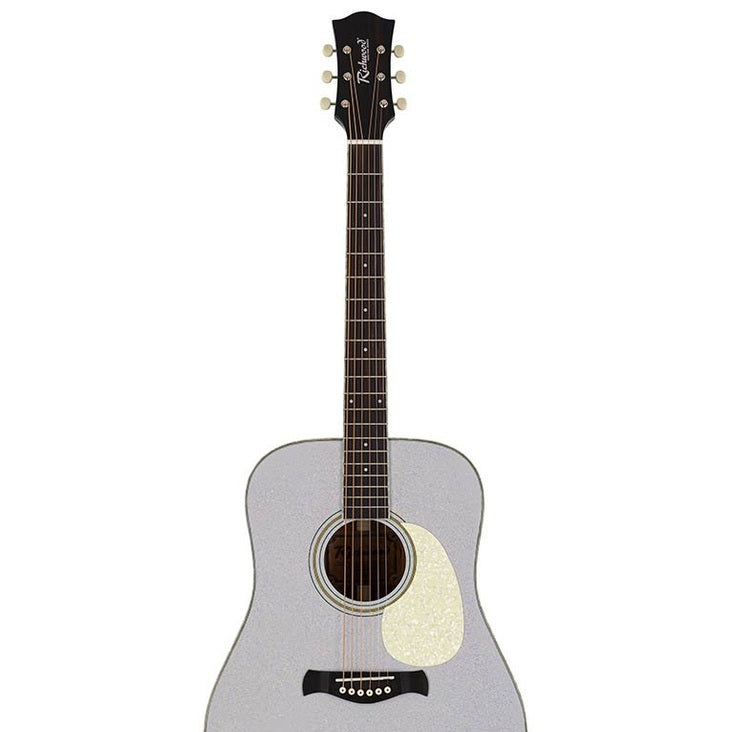 Richwood HSD-55-GS Heritage Series dreadnought akoestische westerngitaar zilver metallic