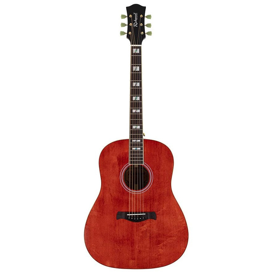 Richwood HSDS-42-TRD Heritage Series dreadnought akoestische western gitaar rood