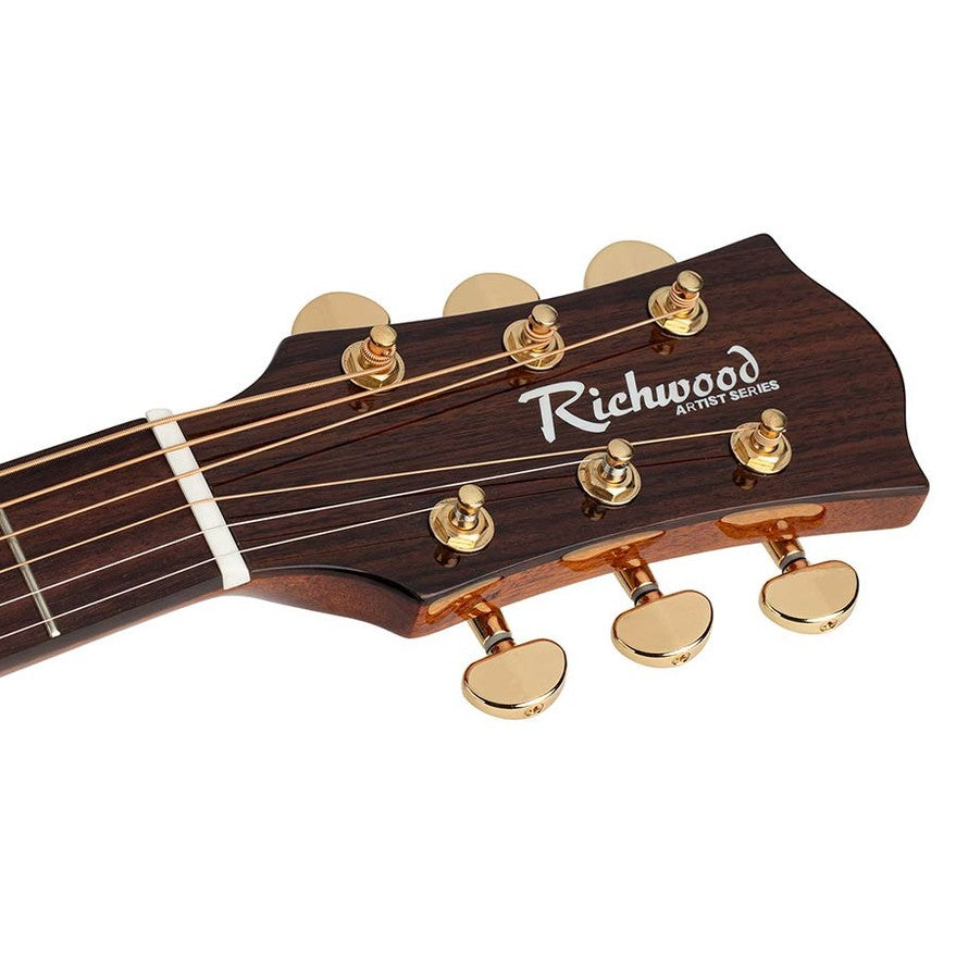 Richwood RD-27-CEBS Artist Series dreadnought semi akoestische westerngitaar sunburst