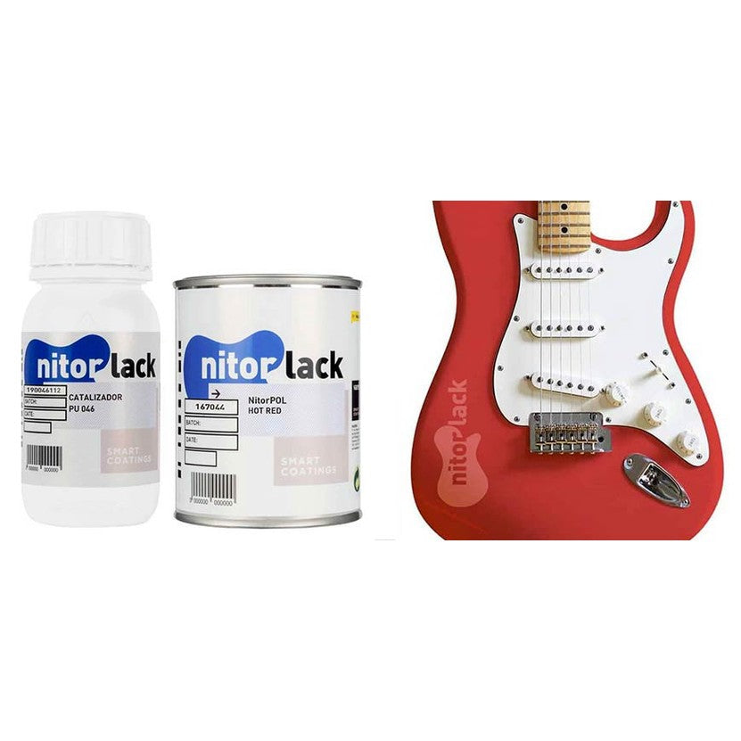 NitorLACK N167044108 NitorPOL Polyurethaanlak Hot Red – 500 ml + 250 ml Verharder