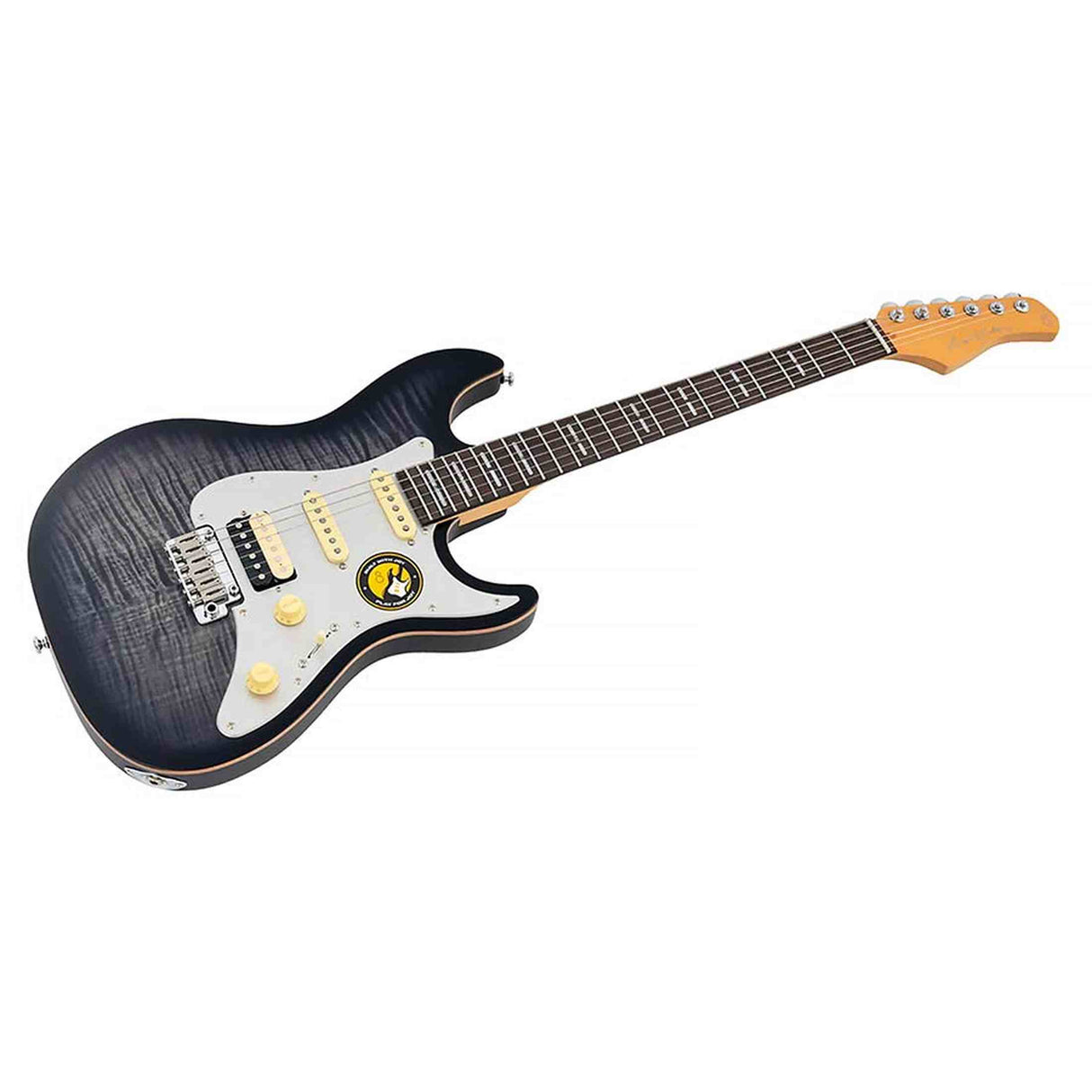 Sire S7N FM/TBK New Gen Larry Carlton elektrische gitaar – S-Style, flamed alder body, Transparent Black Satin, HSS-configuratie, stainless steel frets