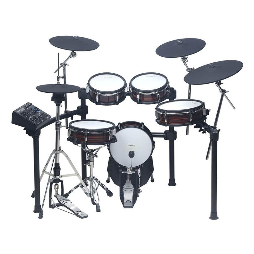 Medeli MZ923 Elektronisch Drumstel met Mesh Heads en Vintage Rosewood Afwerking