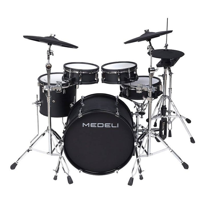 Medeli MZ729 Elektrisch Drumstel Fullsize Mesh Ketels met 20" Kick en Blackwood
