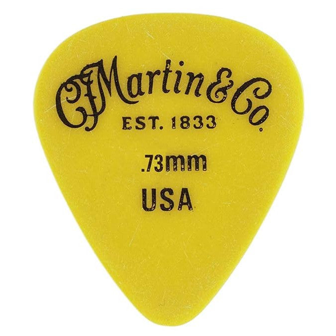Martin & Co 18A0154 Delrin gitaar plectrums 0.73mm geel 12 pack